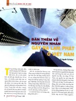 Bàn thêm về nguyên nhân gây ra lạm phát ở việt nam 