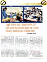 hực trạng hoạt động giám sát của ngân hàng nhà nước việt nam đối với ngân hàng thương mại 