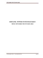 Simulink–Power system blockset trong thí nghiệm truyền động điện