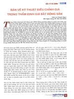 Bàn về kỹ thuật điều chỉnh giá trong thẩm định giá bất động sản 