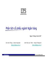 Phân tích cổ phiếu ngành ngân hàng