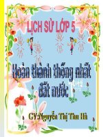 Bài giảng lịch sử 5 hoàn thành thống nhất đất nước (5) 