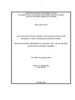 An evaluation of the america vietnam joint education program at doan thi diem secondary school 