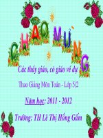 Bài giảng toán 5 thao giảng nhân một số thập phân với một số tự nhiên (30) 