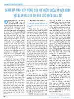 Đánh giá tính bền vững của nợ nước ngoài ở việt nam thời gian qua và dự báo cho thời gian tới 