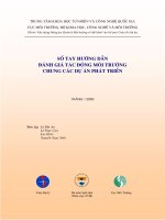 Sổ tay hướng dẫn đánh giá tác động môi trường chung các dự án phát triển