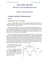 Bài giảng vô tuyến điện hàng hải 1