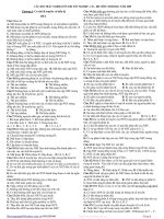 Câu hỏi trắc nghiệm ôn thi tốt nghiệp   cđ – đh môn sinh học năm 2009