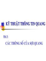 Bài giảng Kỹ thuật thông tin quang Chương 3