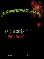 Bài giảng toán 3 cộng trừ các số có ba chữ số có nhớ 1 lần (1) 