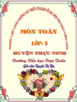 Bài giảng toán 5 thao giảng nhân một số thập phân với một số tự nhiên (2) 