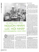 Kế sách phát triển nguồn nhân lực hội nhập của incombank hoàn kiếm 
