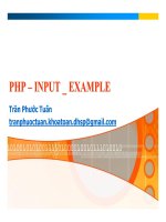 Bài giảng lập trình web PHP – INPUT EXAMPLE   trần phước tuấn 