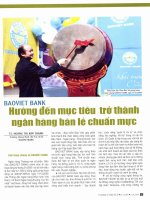 Baoviet bank hướng đến mục tiêu trở thành ngân hàng bán lẻ chuẩn mực 