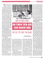 Bàn về biện pháp an toàn tiền gửi cho người dân tại các tổ chức tín dụng 