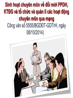 Dạy học đổi mới sinh hoạt chuyên môn theo chủ đề (1) 