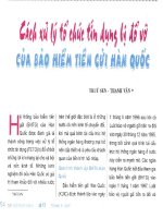 Cách xử lý tổ chức tín dụng bị đỗ vỡ của bảo hiểm tiền gởi hàn quốc 