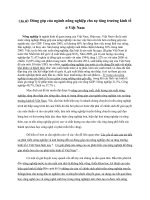 ĐÓNG góp CUẢ NGÀNH NÔNG NGHIỆP CHO sự TĂNG TRƯỞNG KINH tế ở VIỆT NAM HIỆN NAY