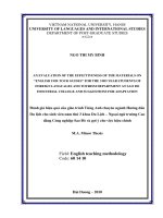 An evaluation of the effectiveness of the materials on english for tour guides for the 3rd year students of foreign languages and tourism department at sao do industrial college and suggestions for adaptation 