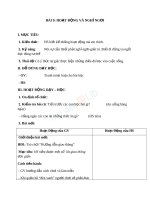 Giáo án TNXH 1 bài hoạt động và nghỉ ngơi (4) 