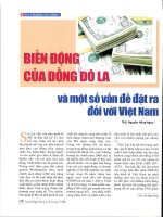 Biến động của đồng đôla và một số vấn đề đặt ra đối với việt nam 
