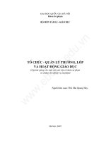 Tổ chức   quản lý trường, lớp và hoạt động giáo dục