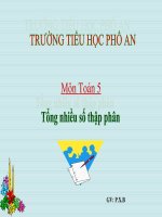 Bài giảng toán học 5 tổng nhiều số thập phân (1) 