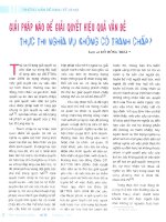 Giải pháp nào để giải quyết hậu quả vấn đề thực thi nghĩa vụ không có tranh chấp 