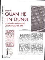 Bàn về quan hệ tín dụng cua ngân hàng thương mại với các doanh nghiệp nhà nước 