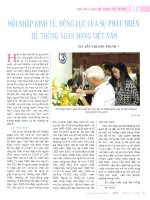 Hội nhập kinh tế, động lực của sự phát triển hệ thống ngân hàng việt nam 