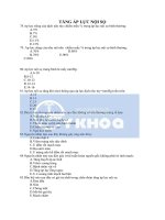TRẮC NGHIỆM nội KHOA   TĂNG áp lực nội sọ 