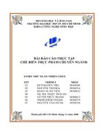 Thực tập chế biến thực phẩm chuyên ngành