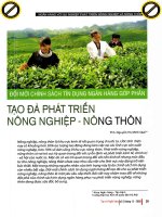 Đổi mới chính sách tín dụng ngân hàng góp phần tạo đà phát triển nông nghiệp   nông thôn 