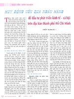 Huy động vốn qua ngân hàng để đầu tư phát triển kinh tế   xã hội trên địa bàn thành phố hồ chí minh 