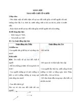 Giáo án khoa học 4 bài trao đổi chất ở người 