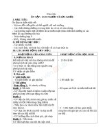 Giáo án khoa học 4 bài ôn tập con người và sức khỏe 