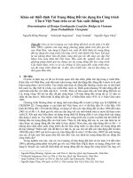 Khảo sát thiết định tải trọng động đất tác dụng lên công trình cầu ở việt nam trên cơ sở xác suất thống kê 