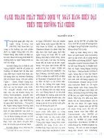 Cạnh tranh phát triển dịch vụ ngân hàng hiên đại trên thị trường tài chính 