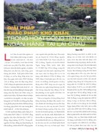 Giải pháp khắc phục khó khăn trong hoạt động tín dụng ngân hàng tại lai châu 