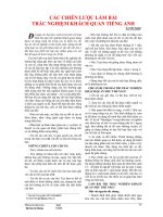 Các chiến lược làm bài trắc nghiệm khách quan tiếng anh 