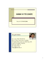 Bài giảng hành vi tổ chức