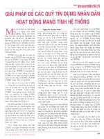 Giải pháp để các quỹ tín dụng nhân dân hoạt động mang tính hệ thống 