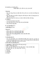 Giáo án TNXH 2 bài nhận biết cây cối và các con vật (5) 