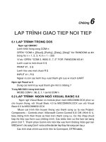 Bài giảng Đo lường và điều khiển bằng máy tính Chương 6 Lập trình giao tiếp nối tiếp