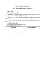 Giáo án TNXH 3 bài vệ sinh cơ quan tuần hoàn (6) 