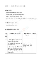 Giáo án TNXH 1 bài hoạt động và nghỉ ngơi (2) 