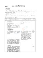 Giáo án TNXH 1 bài bảo vệ mắt và tai (4) 