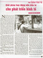 Giải pháp huy động vốn đầu tư cho phát triển kinh tế 