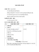 Giáo án TNXH 1 bài hoạt động ở lớp 