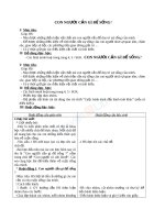 Giáo án khoa học 4 bài con người cần gì để sống (7) 